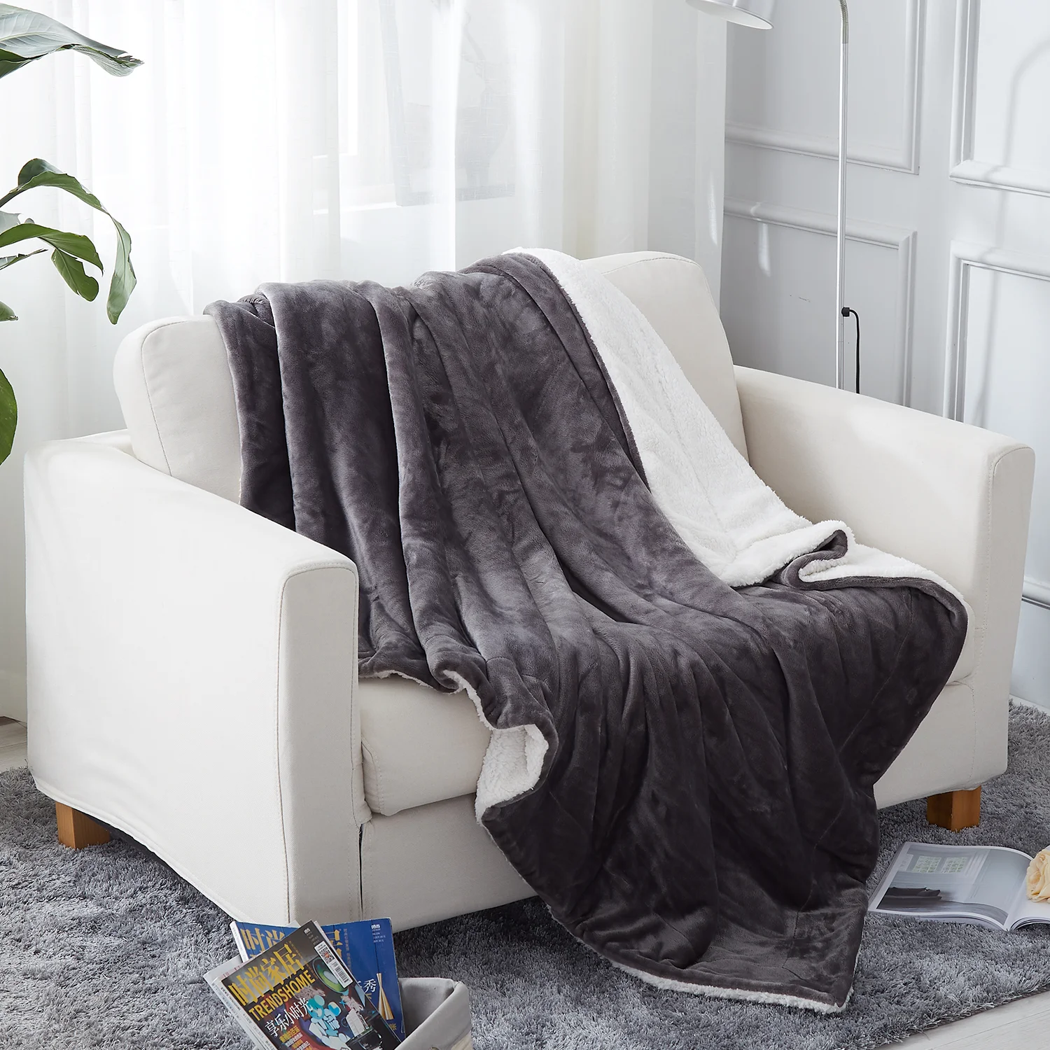 SHERPA THROW BLANKET FOR $15.36