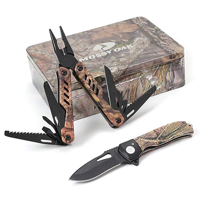 MOSSY OAK CAMO MULTITOOL AND POCKET KNIFE FOR $12.90
