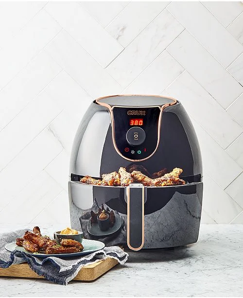 CRUX 5.3 QUART DIGITAL AIR CONVECTION FRYER FOR $89.99