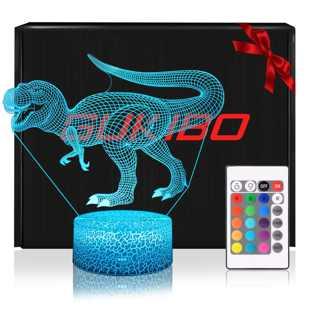 NIGHT LIGHT FOR KIDS NEW VERSION 3D LAMP JURASSIC DINOSAUR FOR $8.17