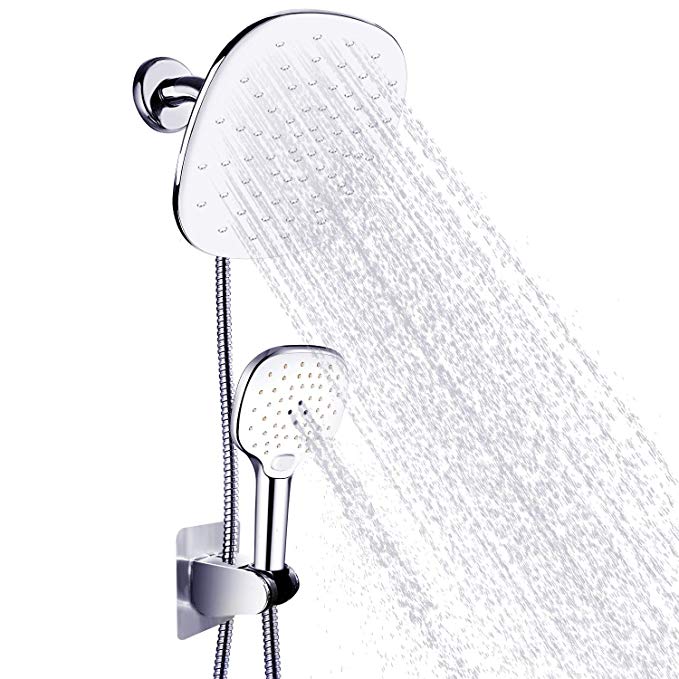 ADJUSTABLE SHOWERHEAD AND 3 SETTING HANDHELD SHOWER SPRAY COMBO FOR $34.99