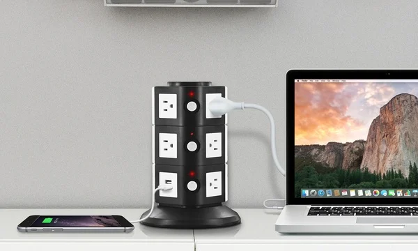 SURGE PROTECTOR TOWER CHARGING STATION FOR $19.99