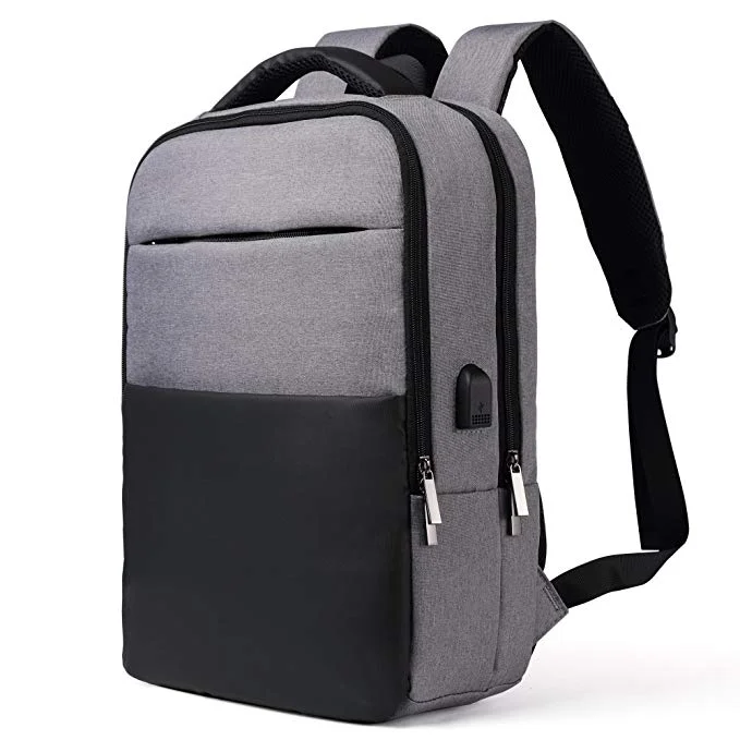 WATER RESISTANT LAPTOP BACKPACK WITH USB CHARGING PORT FOR $14.00