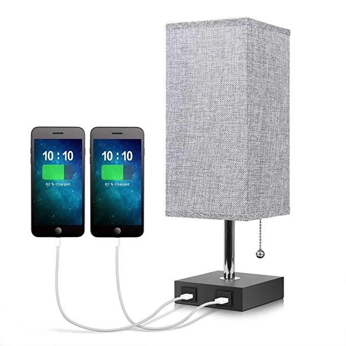 TABLE DESK LAMP WITH DUAL USB CHARGING PORTS FOR $21.44