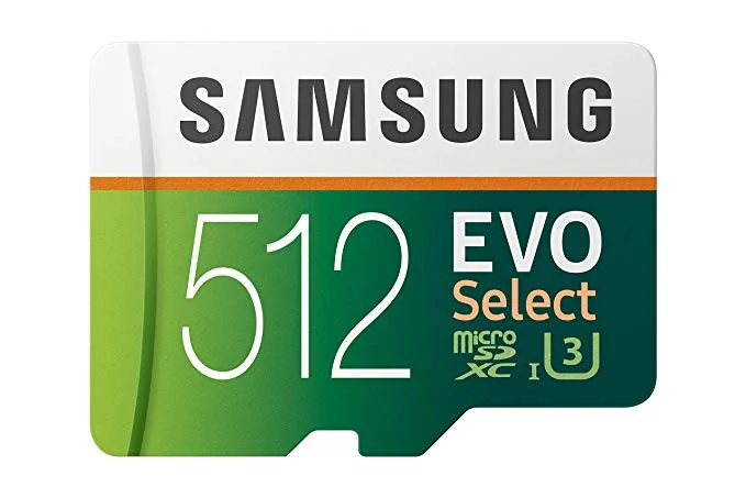 SAMSUNG 512GB MICRO SD EVO SELECT MEMORY CARD WITH ADAPTER FOR $99.99