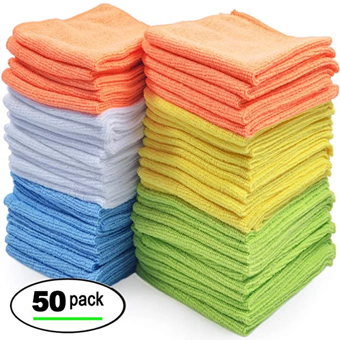 MICROFIBER CLEANING CLOTHS (50 PACK) FOR $17.99