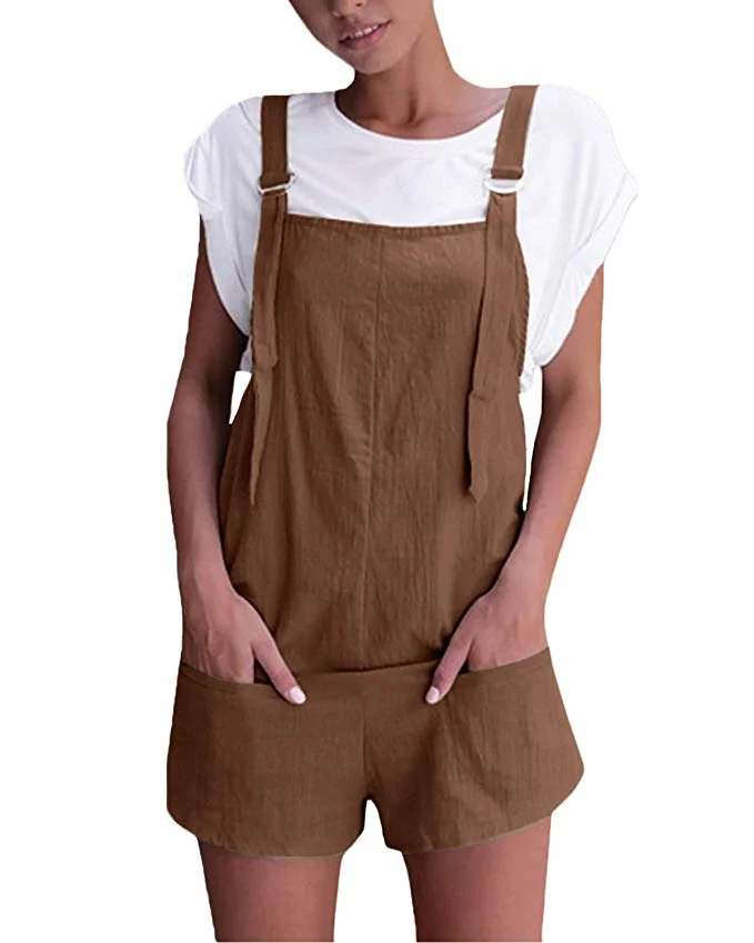 WOMENS OVERALLS SHORTS FOR $7.60