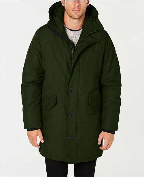 MICHAEL KORS MENS MODERN-FIT HOODED ALL-WEATHER ANORAK RAINCOAT FOR $43.46