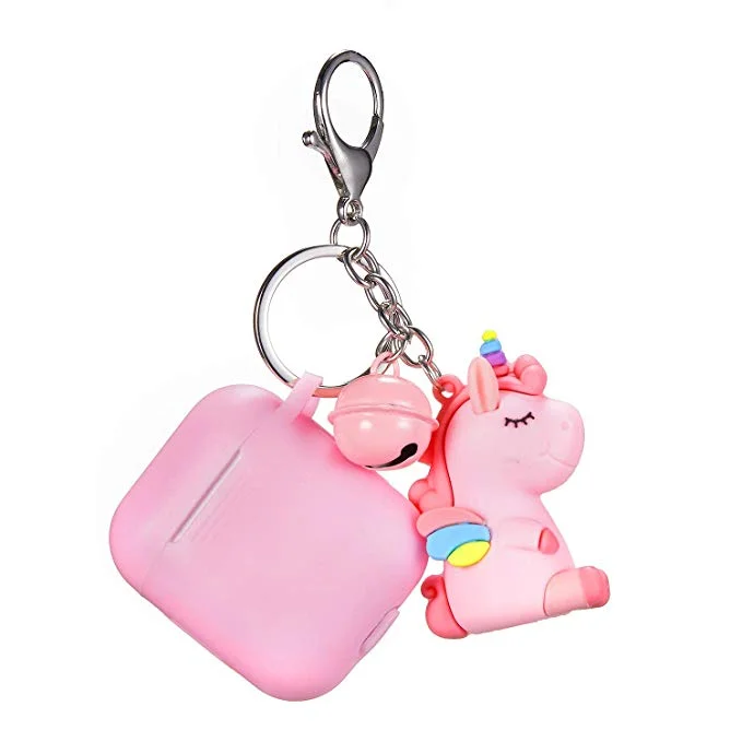AIRPODS CASE WITH UNICORN KEYCHAIN FOR KIDS FOR $3.89
