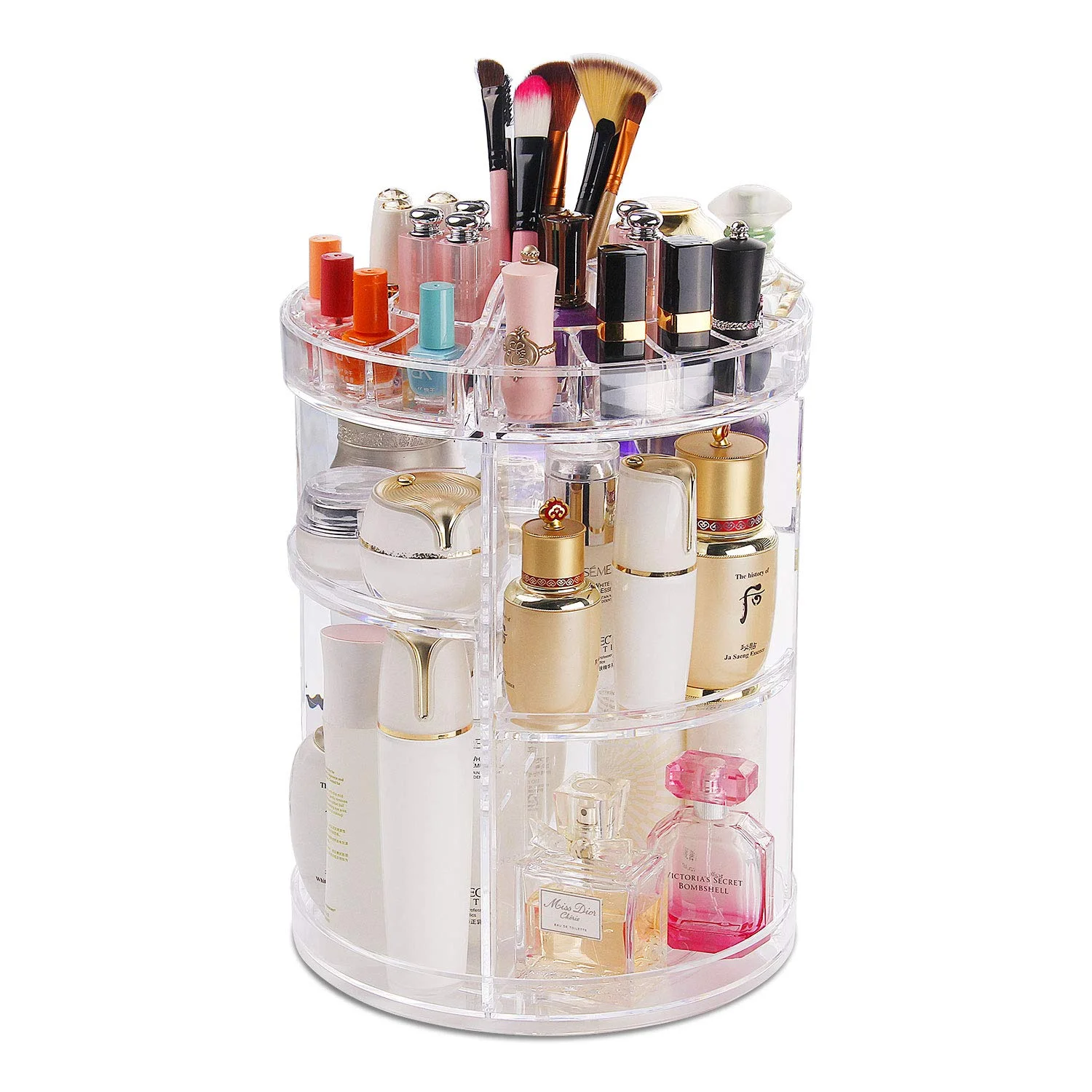 360 DEGREE ROTATING MAKEUP ORGANIZER FOR $10.99