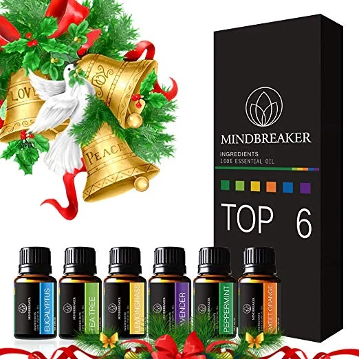 ORGANIC AROMATHERAPY ESSENTIAL OIL SET (6 BOTTLES) FOR $9.49