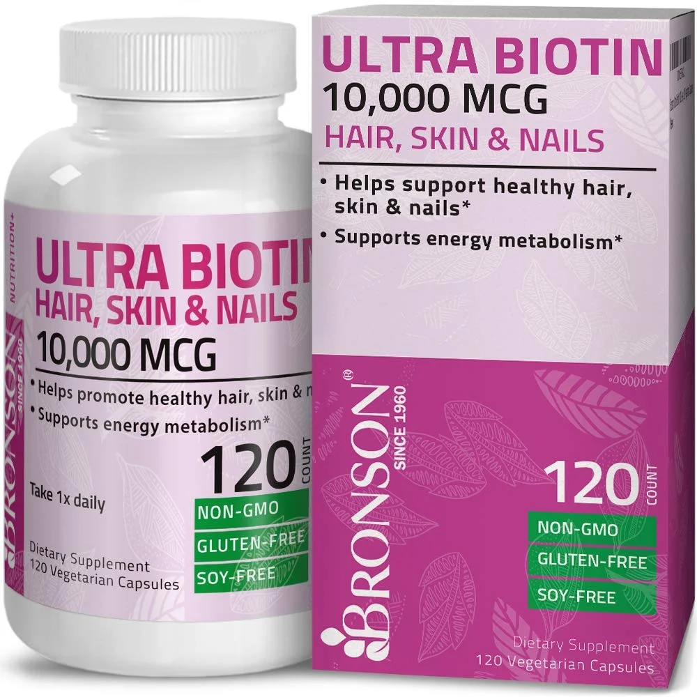 ULTRA BIOTIN 10,000 MCG HAIR SKIN AND NAILS SUPPLEMENT (120 PILLS) FOR $7.49