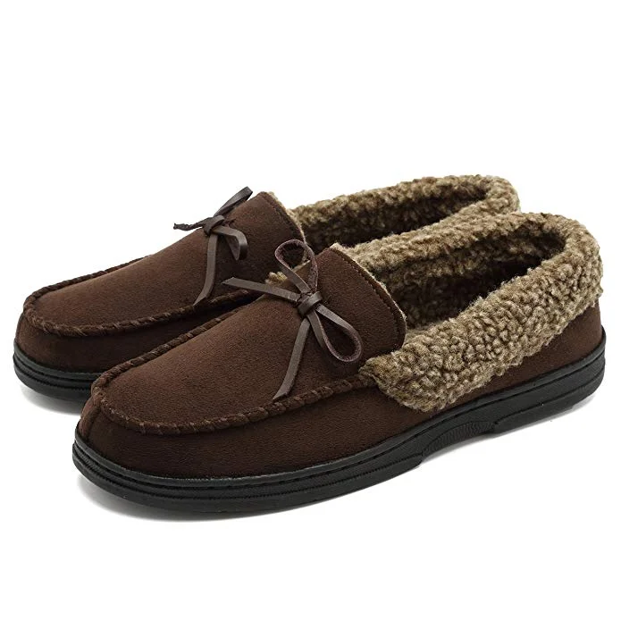 MEN'S CASUAL MEMORY FOAM MOCCASIN STYLE SLIPPERS FOR $7.48