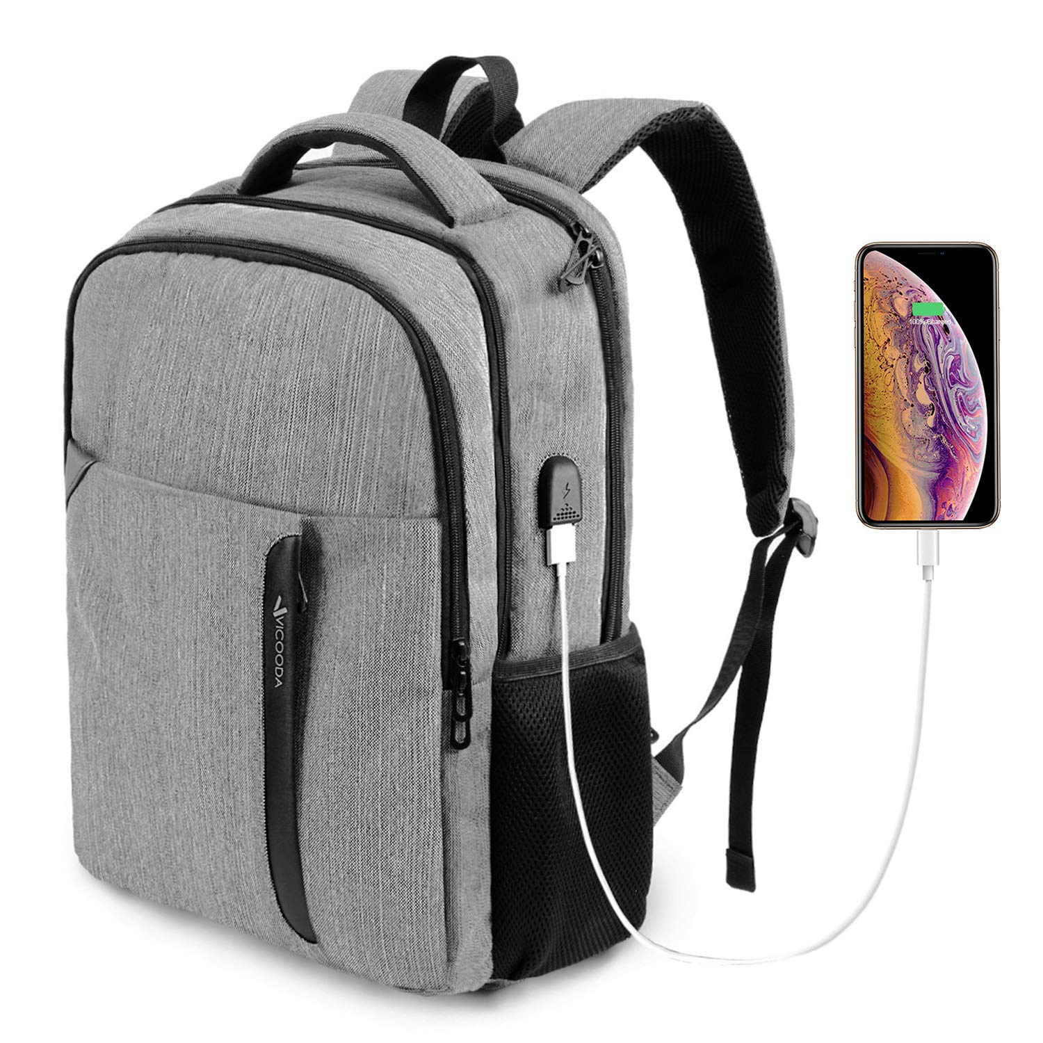 LAPTOP BACKPACK WITH USB CHARGING PORT FOR $13.49