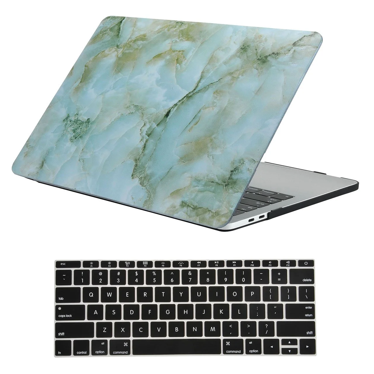 MACBOOK PRO 13 INCH MARBLE CASE WITH KEYBOARD COVER FOR $5.60