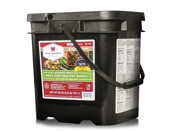 WISE COMPANY EMERGENCY FOOD SUPPLY, 15 YEAR SHELF LIFE (60 SERVINGS) FOR $74.99