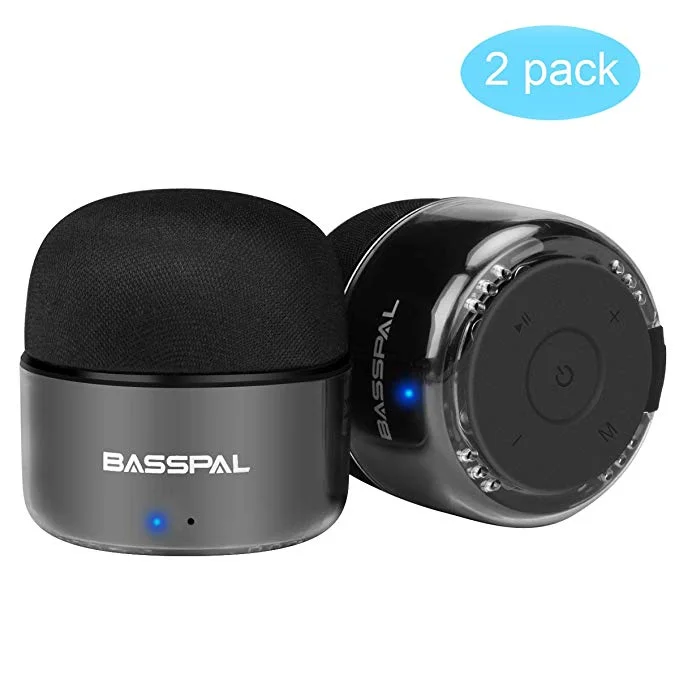 BASSPAL PORTABLE BLUETOOTH SPEAKERS (2 PACK) FOR $11.49