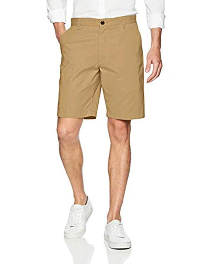 MENS CLASSIC TAILORED KHAKI SHORTS FOR $11.39