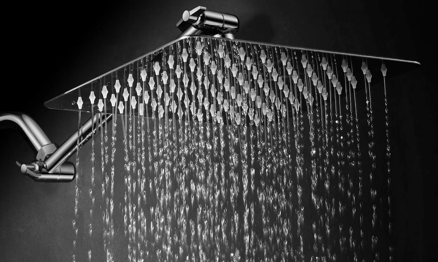 HOTELSPA STAINLESS STEEL SQUARE RAINFALL 10" SHOWER HEAD FOR $29.99