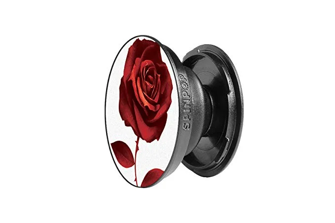 RED GLITTERED ROSE KICKSTAND FOR PHONES AND TABLETS FOR $3.97