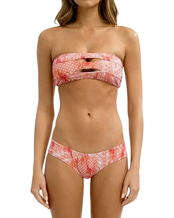 WOMENS STRAPLESS SLIT BANDEAU 2-PIECE BATHING SUIT FOR $8.80