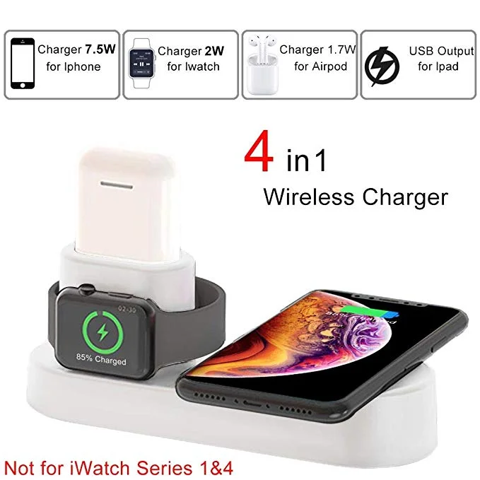 4-IN-1 WIRELESS CHARGING DOCK (CELL PHONE, AIRPODS, APPLE WATCH, AND TABLET) FOR $15.99