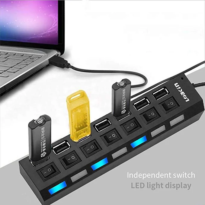 7-PORT USB 2.0 HUB WITH SEPARATE POWER SWITCHES FOR $9.90