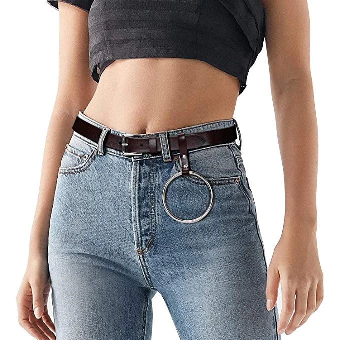 WOMENS SKINNY LEATHER WAIST BELTS FOR $5.60