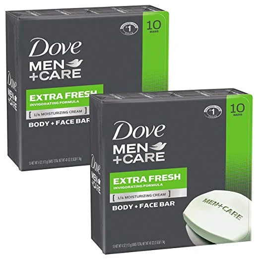20 BARS - DOVE MEN+CARE BODY AND FACE BAR, EXTRA FRESH FOR $14.97