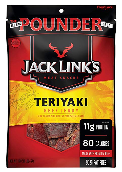1-POUND OF JACK LINKS TERIYAKI BEEF JERKY FOR $11.44
