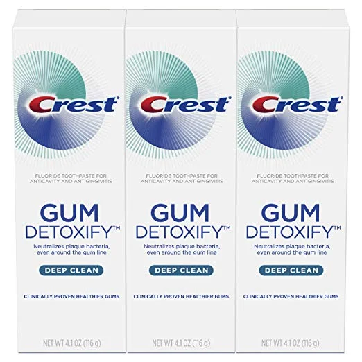 3 PACK - CREST TOOTHPASTE GUM DETOXIFY DEEP CLEAN FOR $9.99