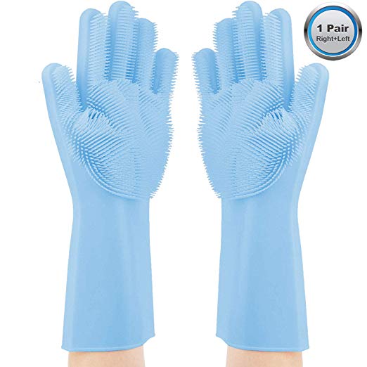REUSABLE SCRUBBER DISH WASHING GLOVES FOR $6.00