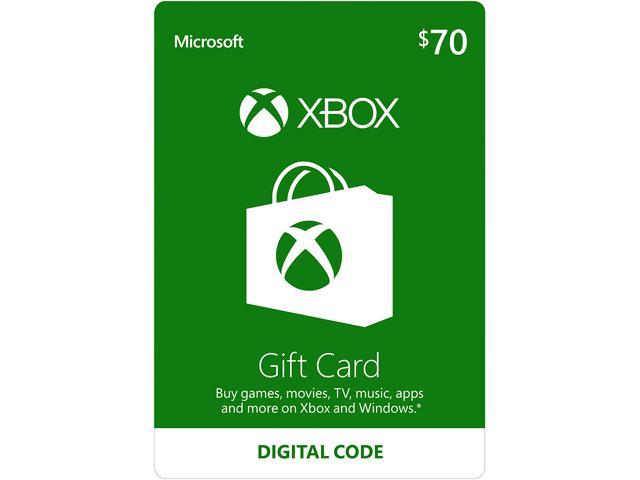 XBOX GIFT CARD $70 US (EMAIL DELIVERY) + 3-MONTHS OF XBOX LIVE (DIGITAL CODE) FOR $65.00