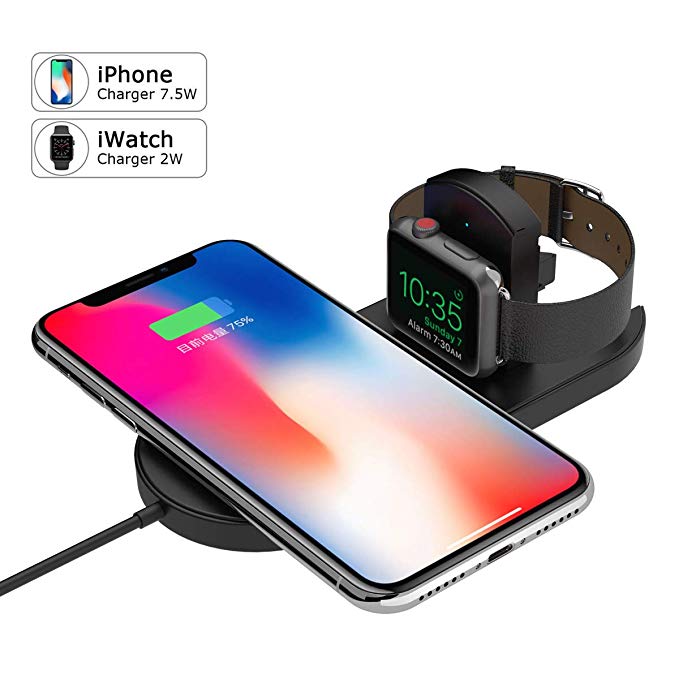 2-IN-1 WIRELESS CHARGING PAD FOR CELL PHONE AND APPLE WATCH FOR $18.79