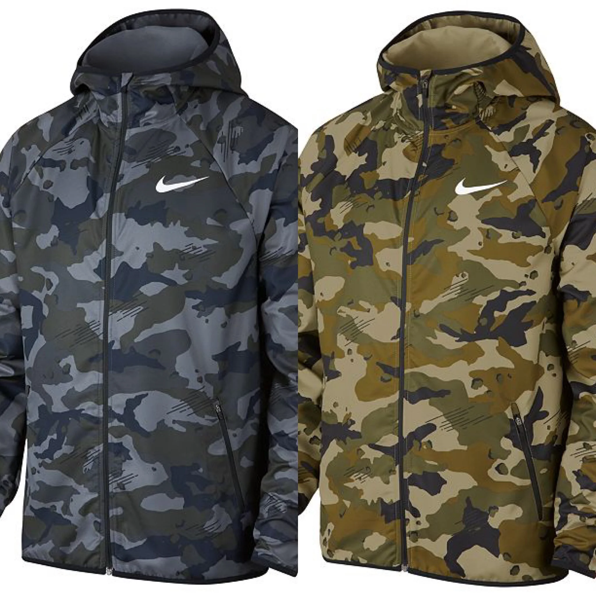 NIKE MENS WOVEN CAMO PRINT TRAINING JACKETS FOR $37.50