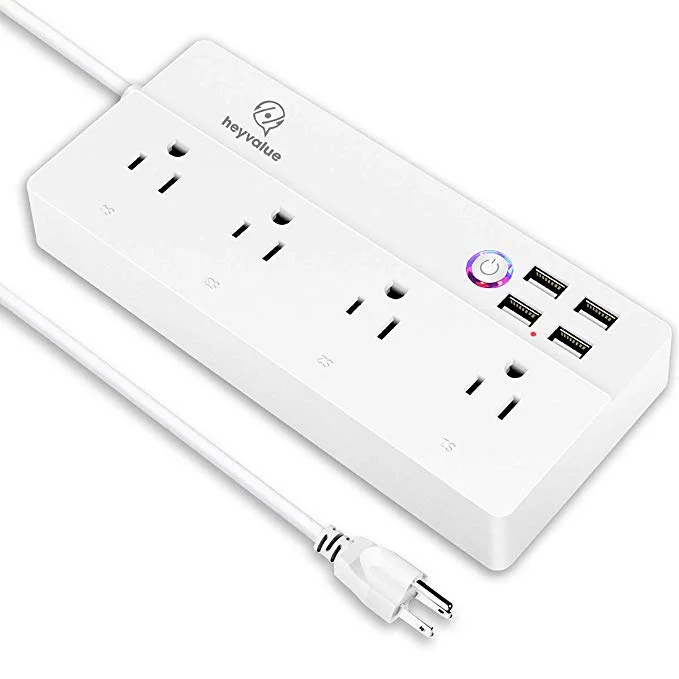4 AC OUTLET + 4 USB PORT SURGE PROTECTOR FOR $13.99