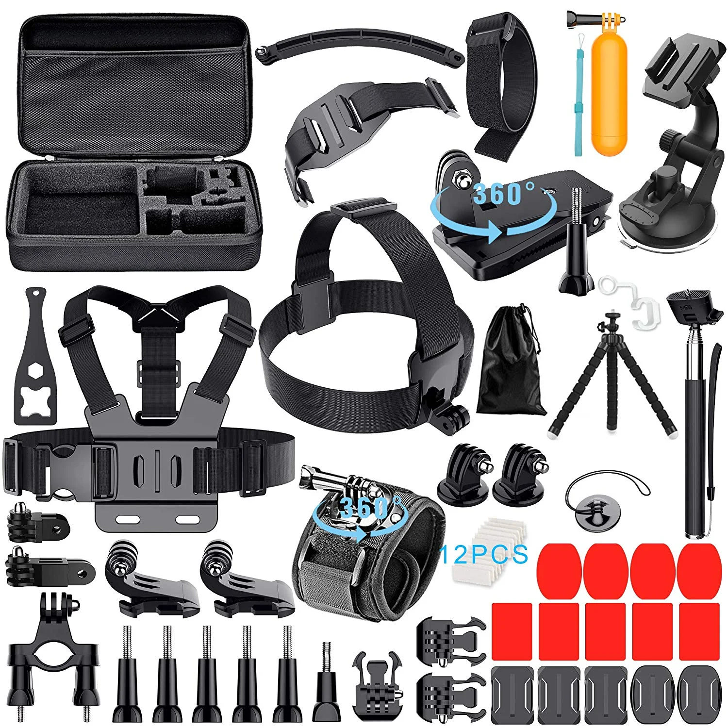 59-IN-1 CAMERA ACCESSORY KIT FOR GOPRO HERO FOR $14.39