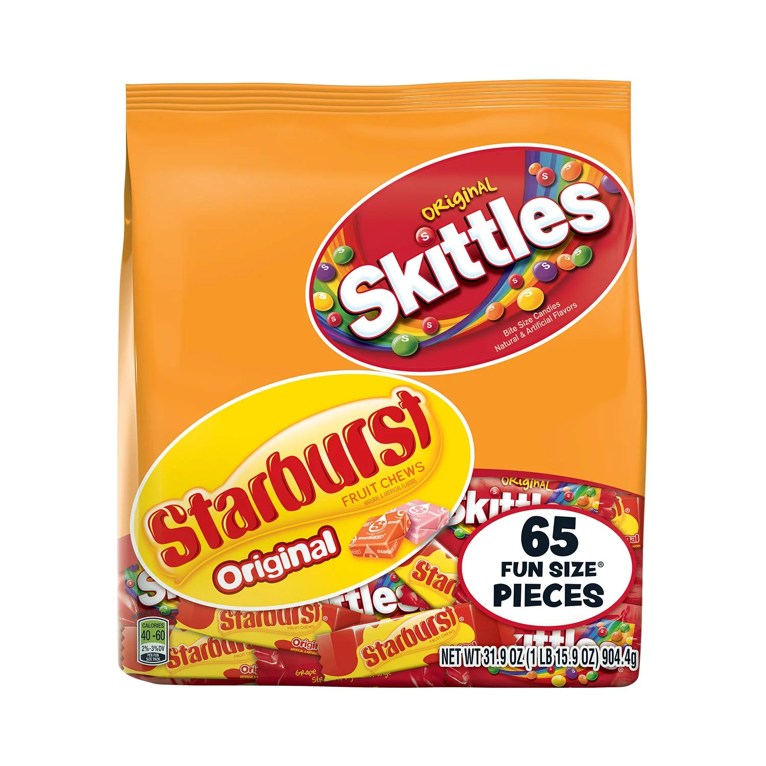 SKITTLES &amp; STARBURST FUN SIZE VARIETY MIX BAG (65 PIECES) FOR $7.12