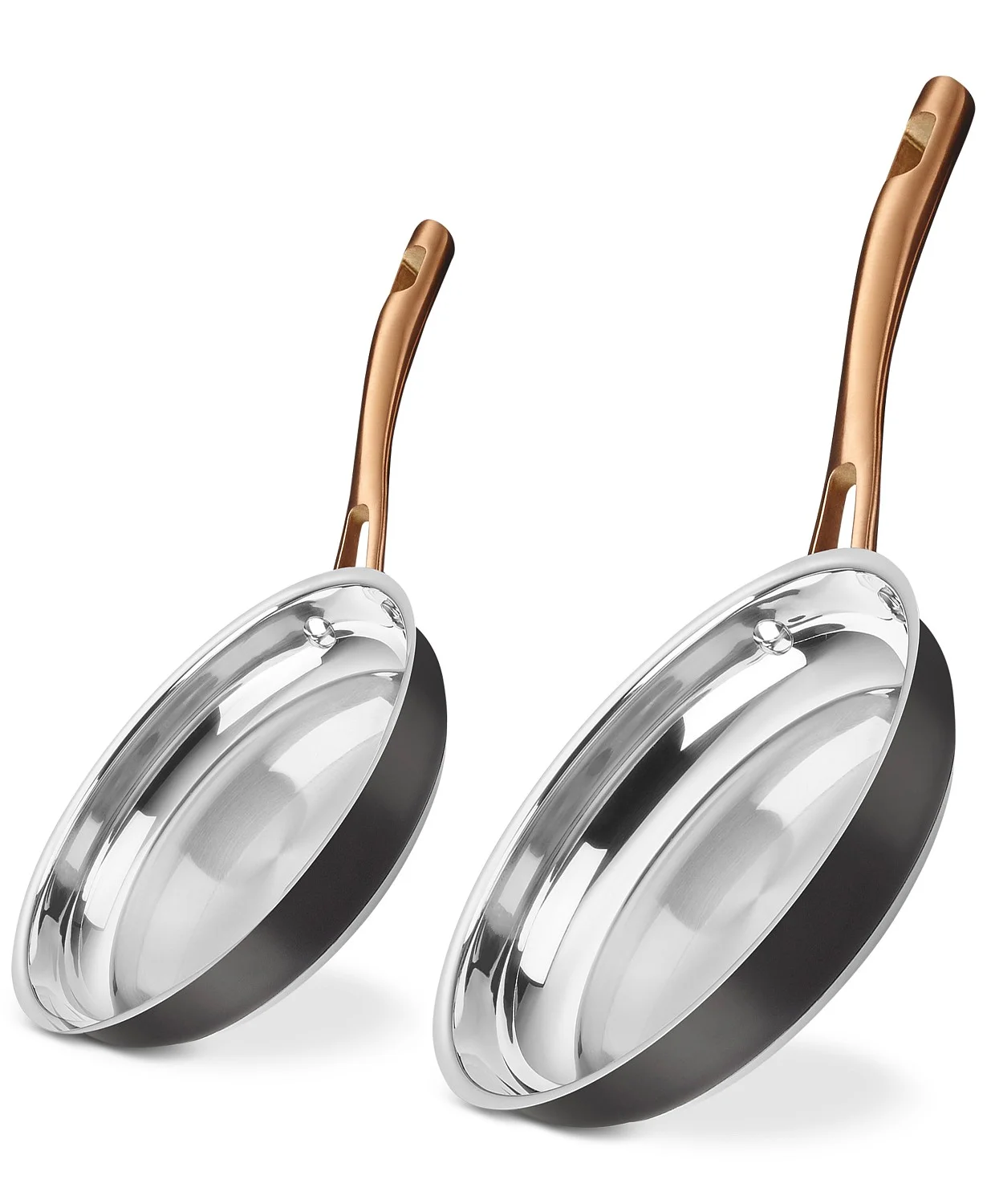 CUISINART 9" &amp; 11" ONYX BLACK &amp; ROSE GOLD SKILLET SET FOR $39.99