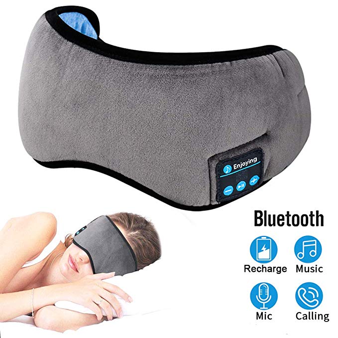 SLEEPING MASK WITH BUILT-IN BLUETOOTH HEADPHONES FOR $12.50