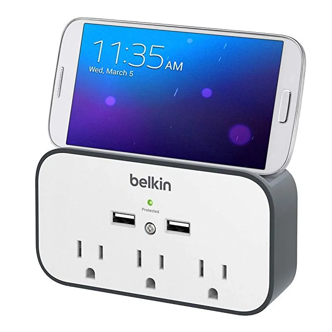 BELKIN 3-AC OUTLET + 2-USB PORT SURGE PROTECTOR FOR $14.79