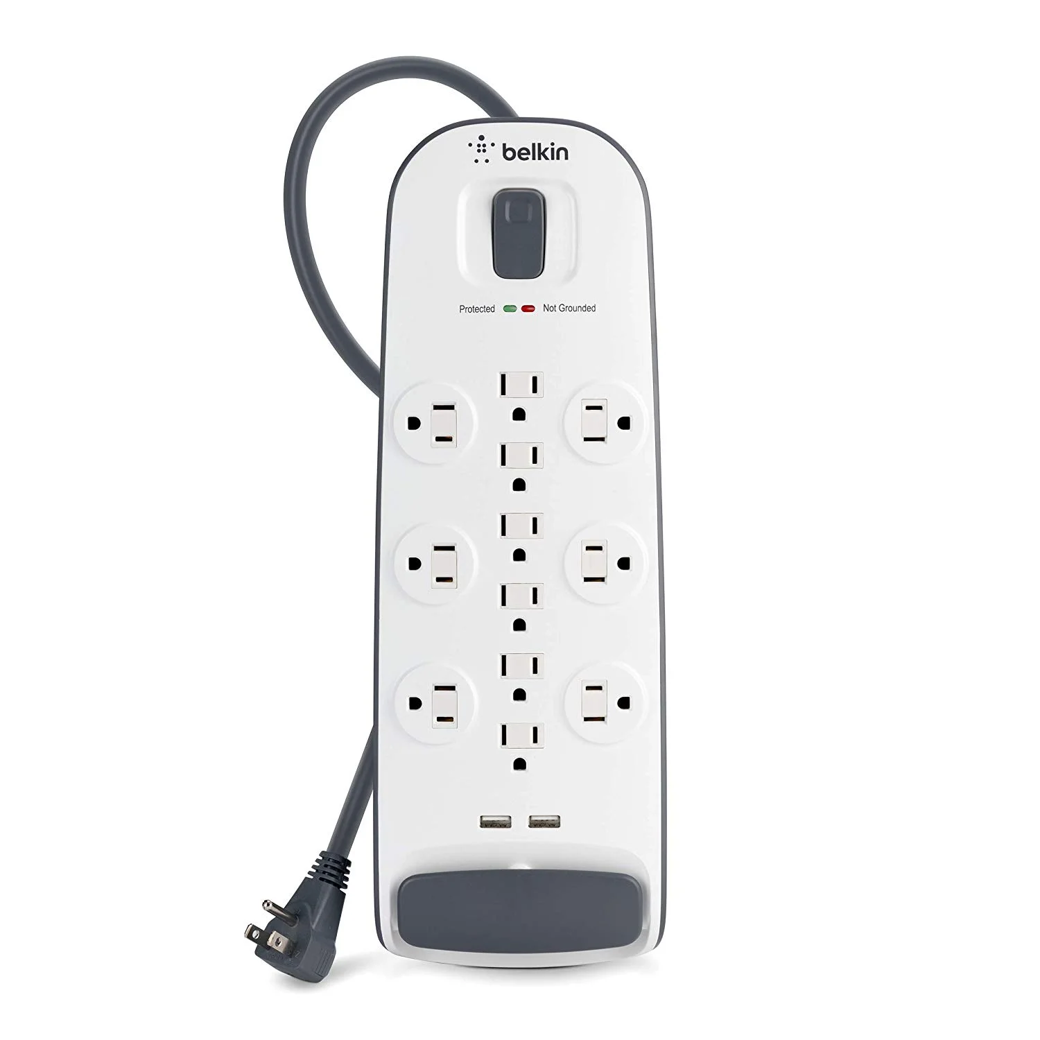 BELKIN 12-OUTLET + 2-USB PORT POWER STRIP SURGE PROTECTOR FOR $20.59