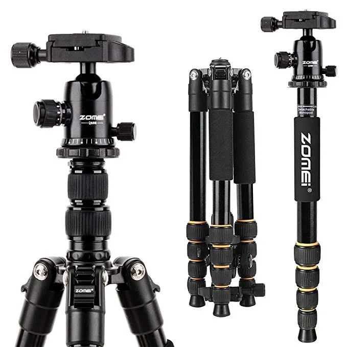 ALUMINUM PORTABLE CAMERA TRIPOD WITH BALL HEAD FOR $33.99
