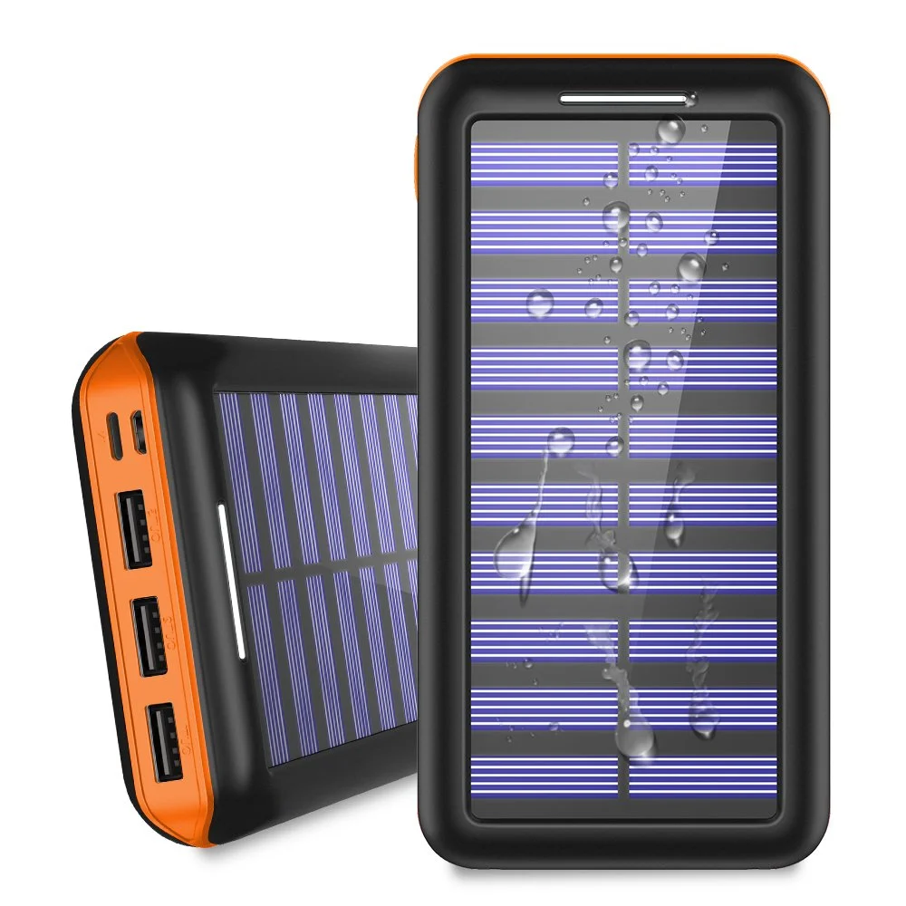 24,000MAH SOLAR POWERED PORTABLE CHARGER FOR $23.99