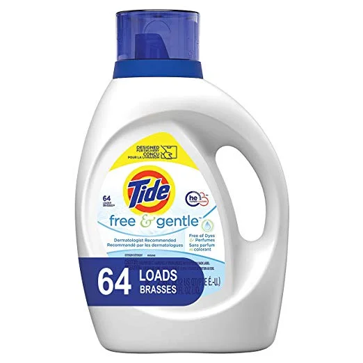 100OZ BOTTLE OF TIDE FREE AND GENTLE HE LAUNDRY DETERGENT LIQUID (64 LOADS) FOR $8.97