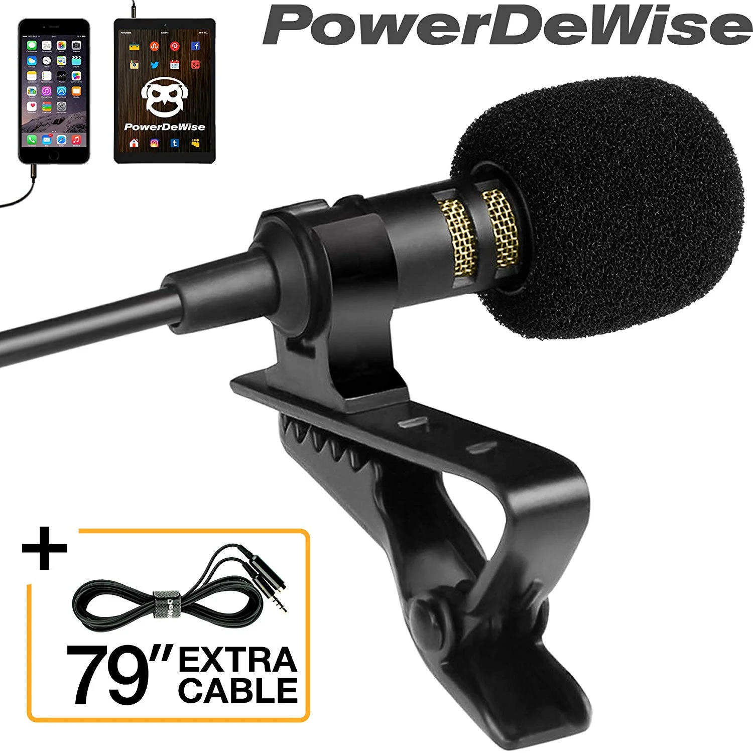 PROFESSIONAL GRADE LAVALIER LAPEL MICROPHONE WITH EASY CLIP ON SYSTEM FOR $6.67