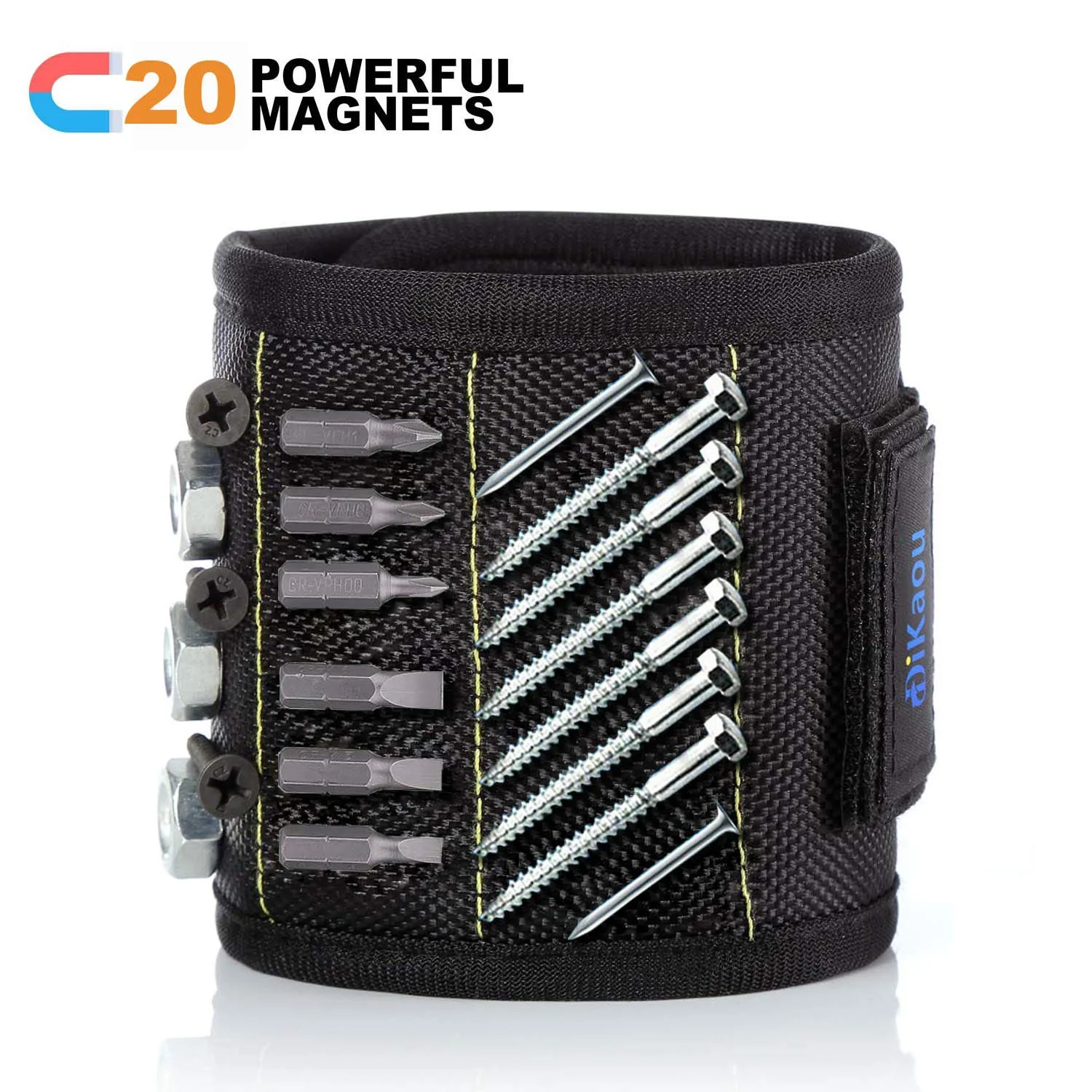 MAGNETIC WRISTBAND WITH 20 STRONG MAGNETS FOR $6.49