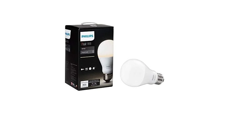 PHILIPS HUE WHITE A19 SINGLE LED BULB FOR $9.59