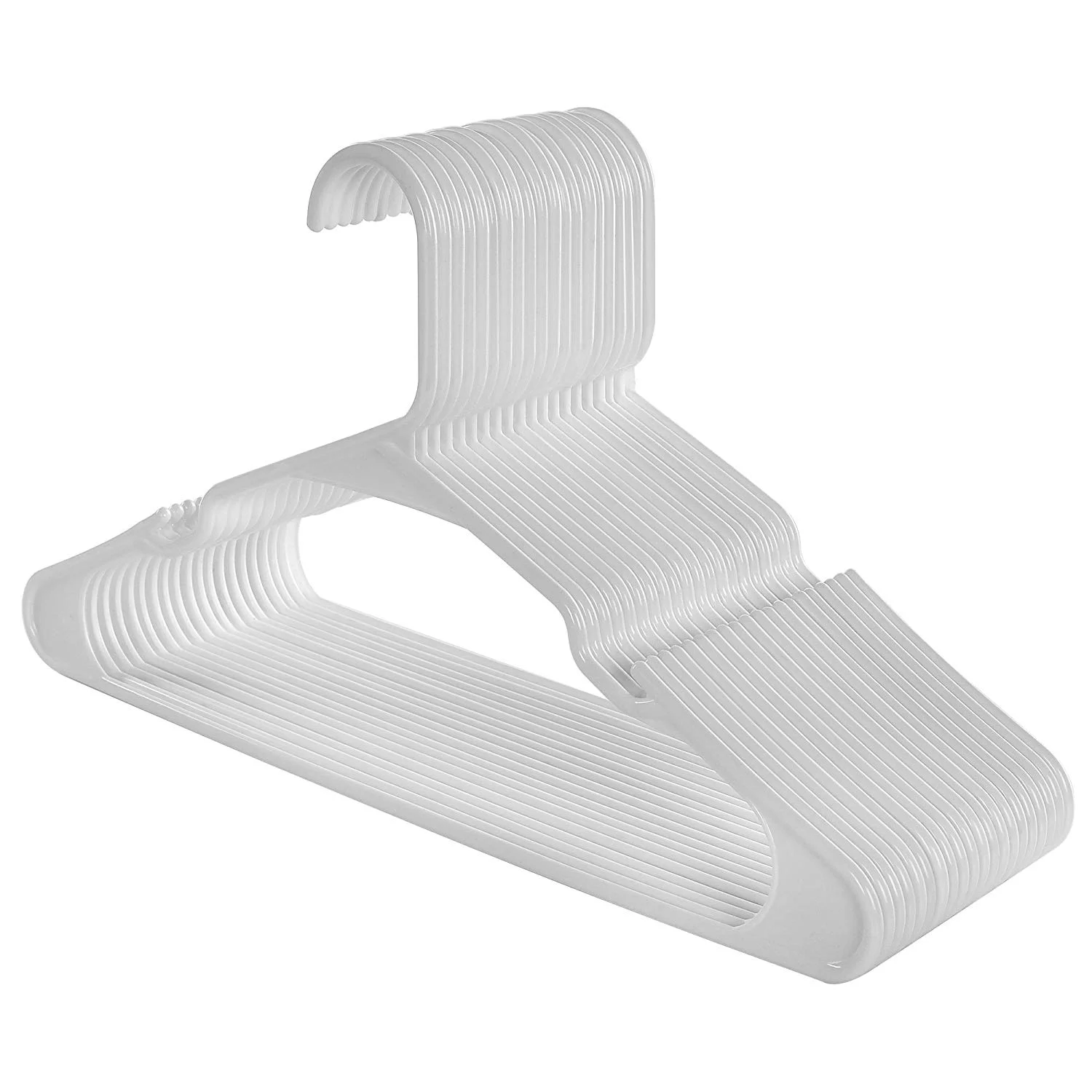 50 PACK OF PLASTIC HANGERS FOR $11.89