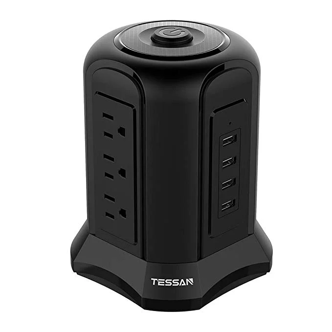 9-AC OUTLETS + 4-USB PORT SURGE PROTECTOR TOWER FOR $13.49